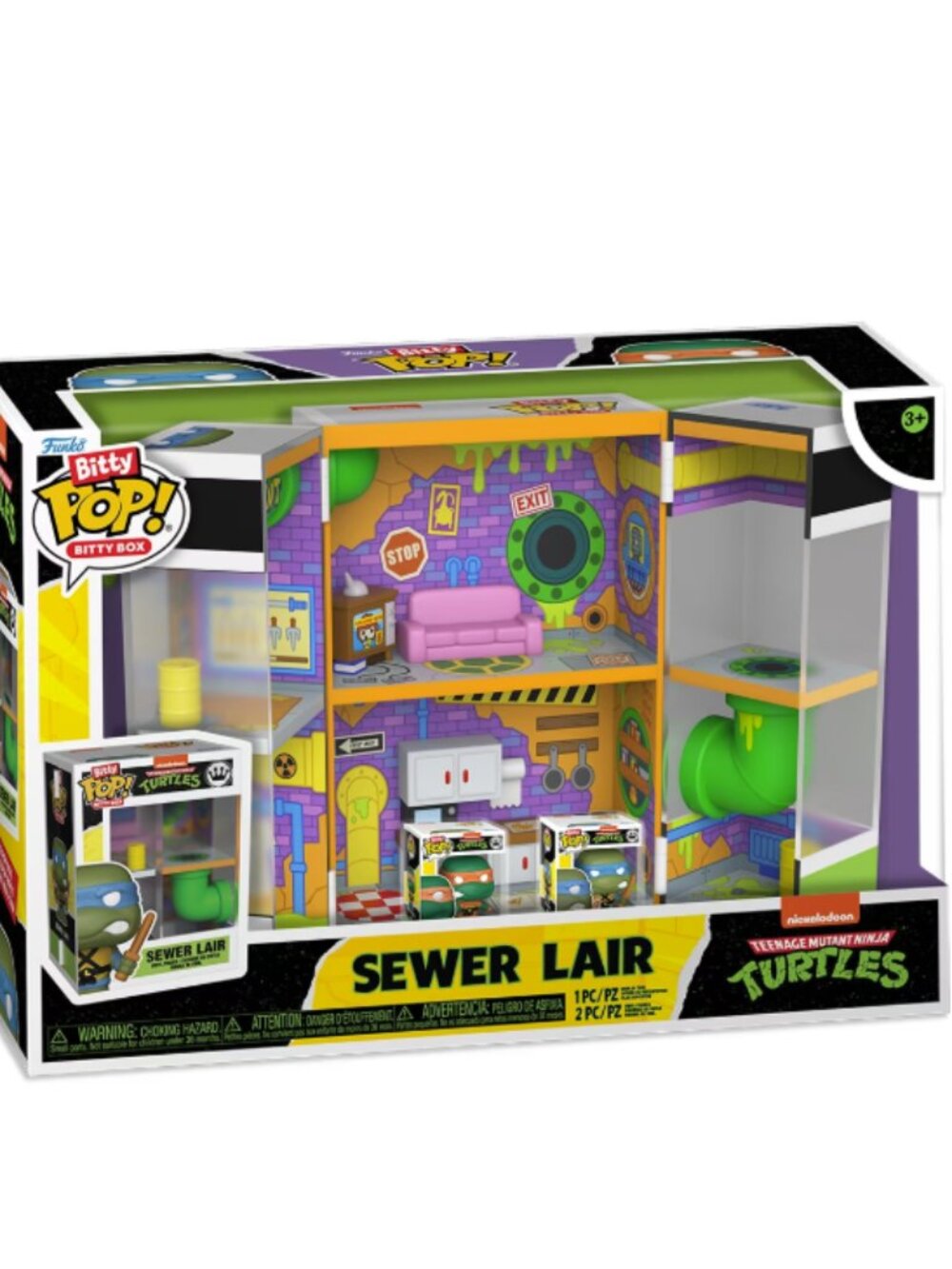 Funko Bitty POP! TMNT Sewer Lair Box with Leonardo & Michelangelo Figures